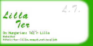 lilla ter business card
